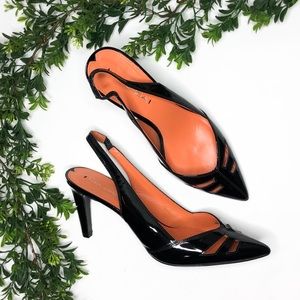 Via Spiga Natural Gable Pointytoe Slingback Black